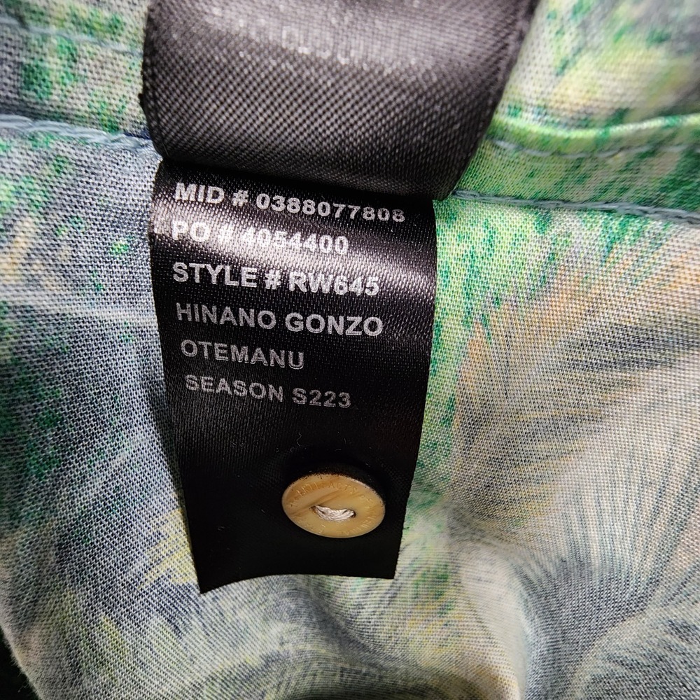 Roark Gonzo Palms Camp Collar Shirt Men Large Hinano Otemanu Vacation Travel NEW - Picture 11 of 14